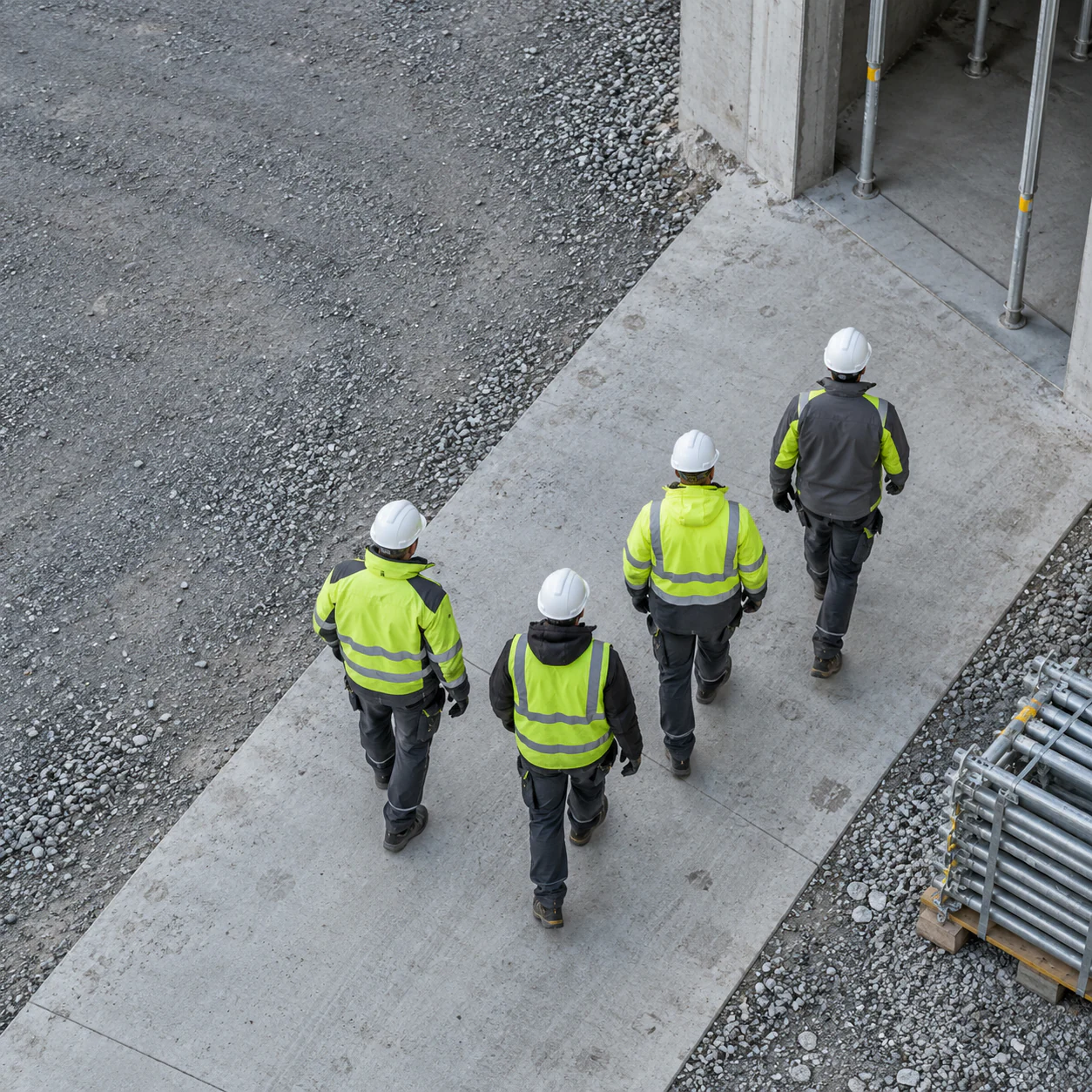 Workspace for contractors in a construction project