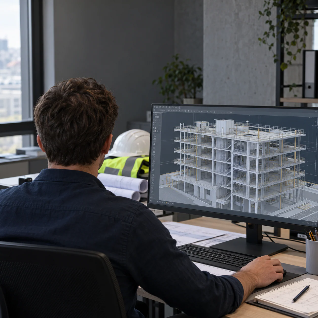 Workspace for architects and engineers in a construction project
