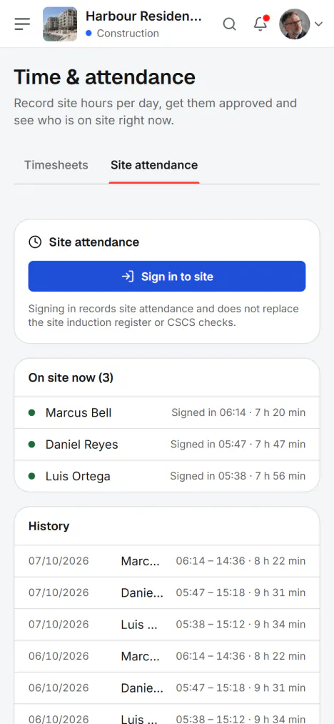 Screenshot from Fidrel: Signed in within a second