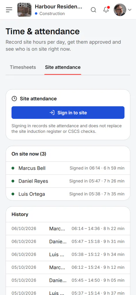 Screenshot from Fidrel: Signed in within a second