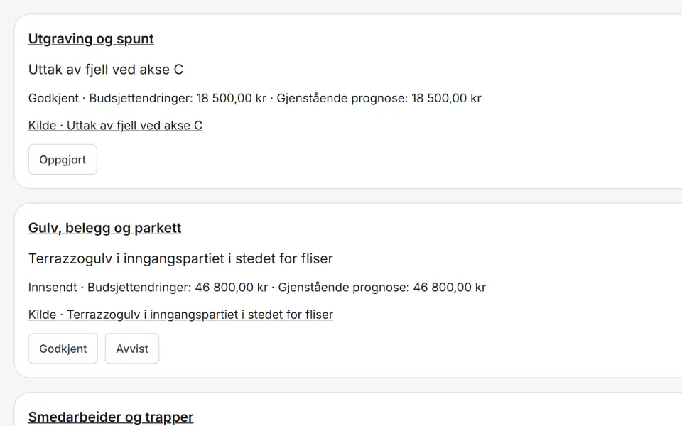 Skjermbilde fra Fidrel: Budsjettet endres først når noen beslutter det