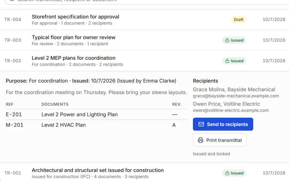 Screenshot from Fidrel: You can show what was sent