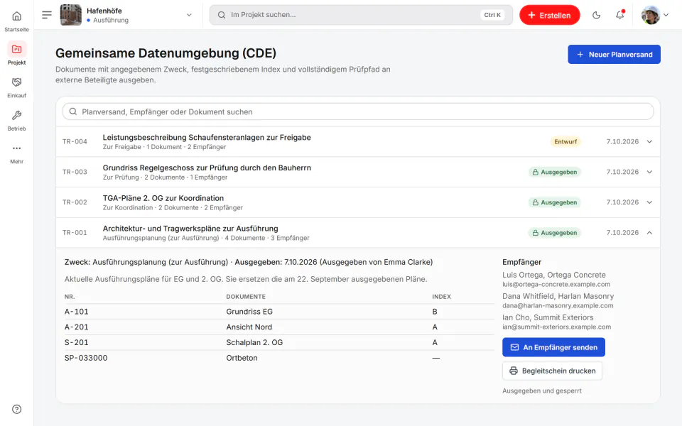 Screenshot aus Fidrel: Register