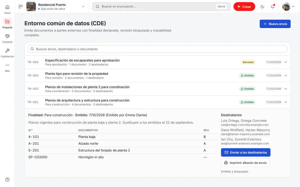 Captura de pantalla de Fidrel: Registro