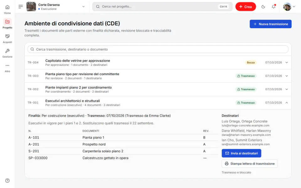 Schermata di Fidrel: Registro