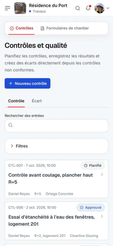 Capture d’écran de Fidrel : Le contrôle se documente en photos
