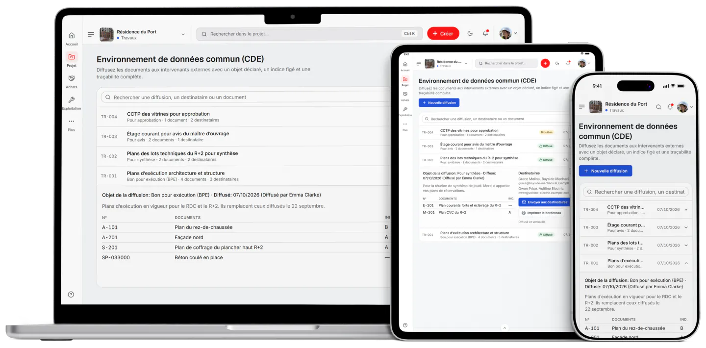 Capture d’écran de Fidrel : Environnement de données commun (CDE)