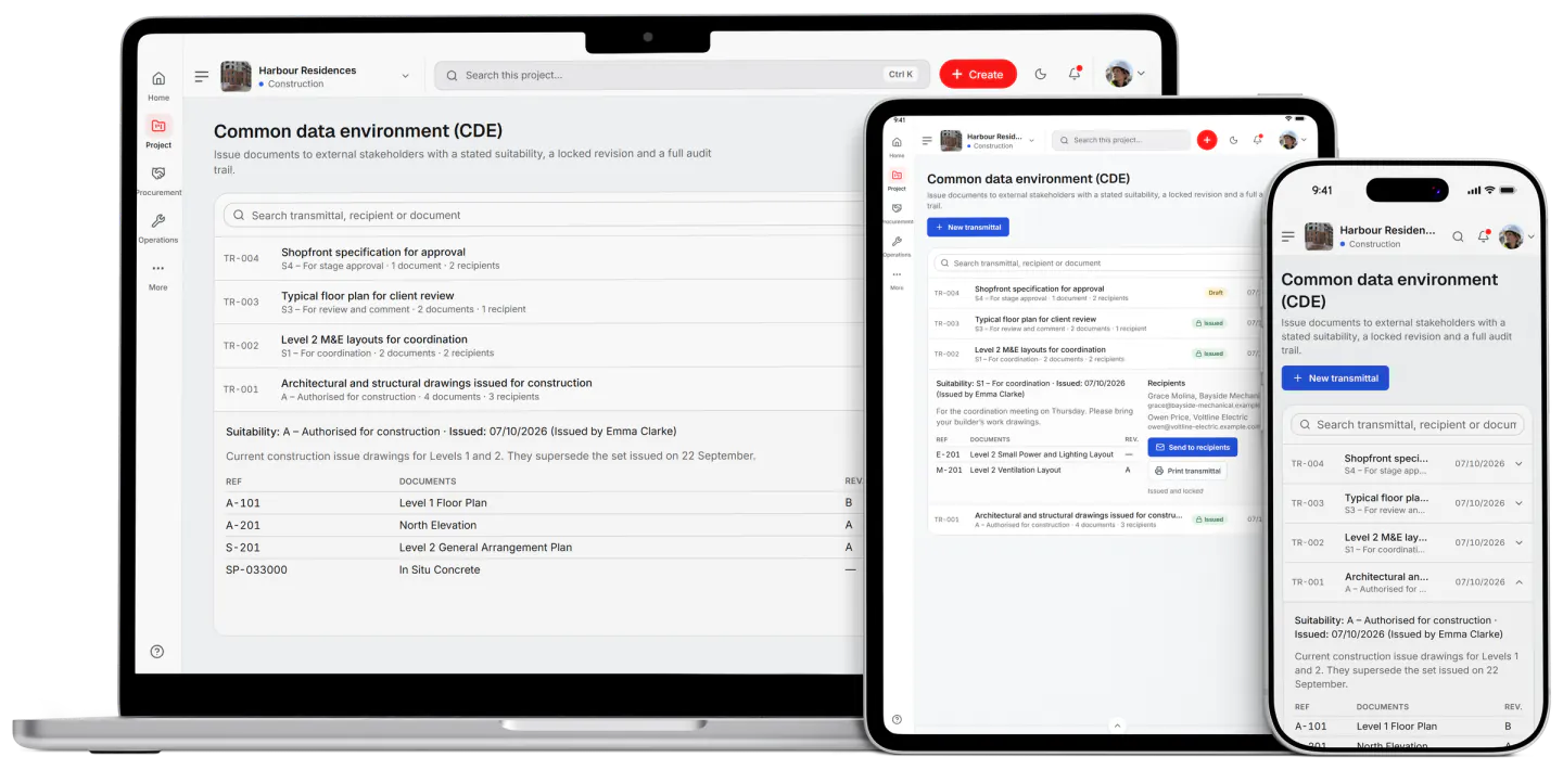 Screenshot from Fidrel: Common data environment (CDE)
