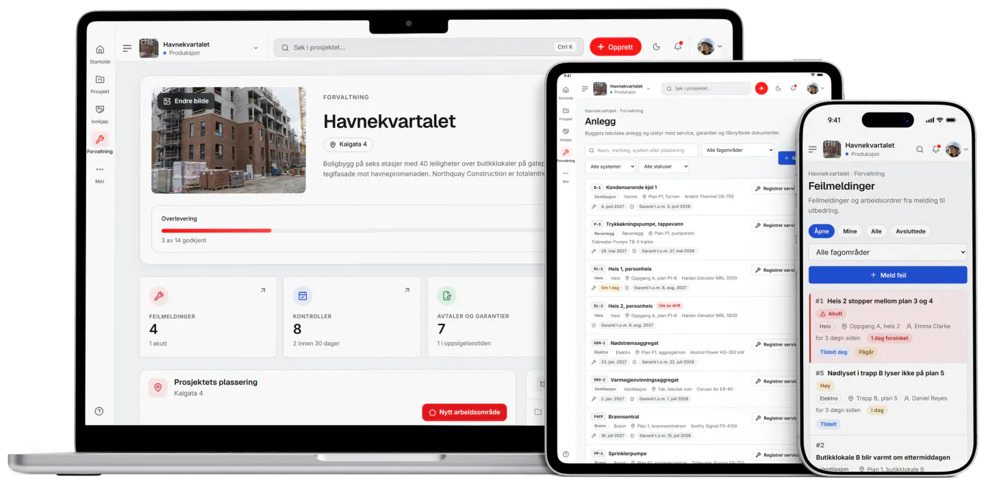 Skjermbilde fra Fidrel: Forvaltning