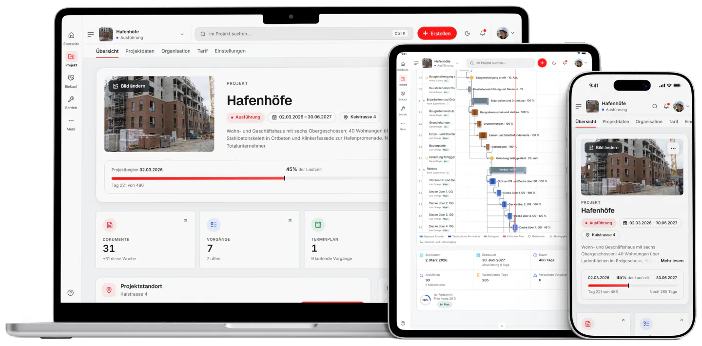 Screenshot aus Fidrel: Die Projektplattform