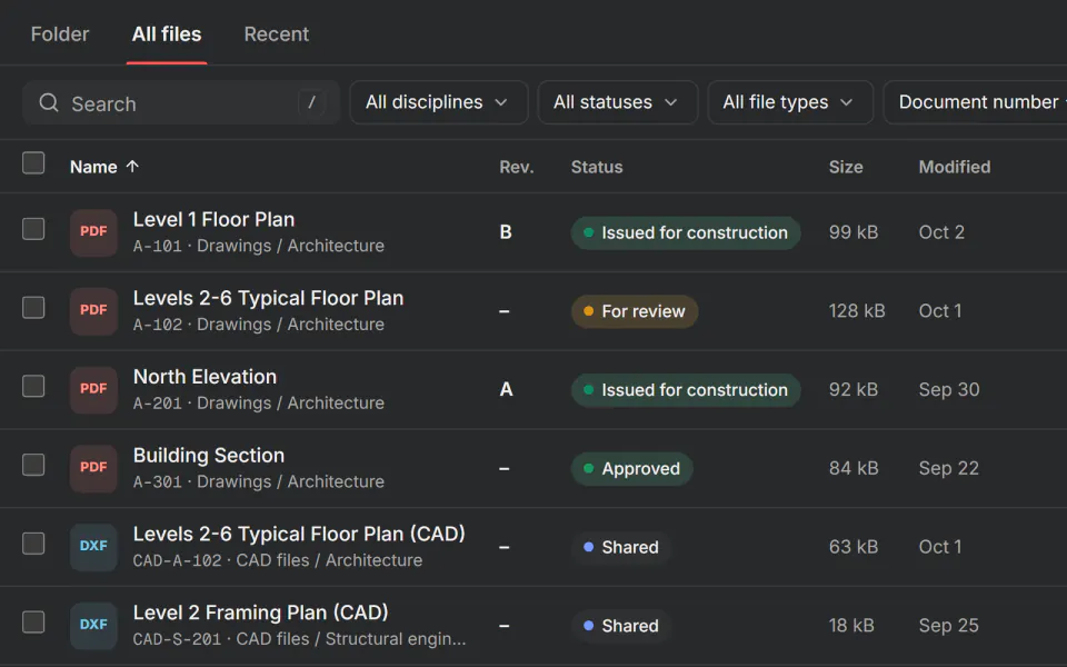 Screenshot from Fidrel: Documents, drawings & models