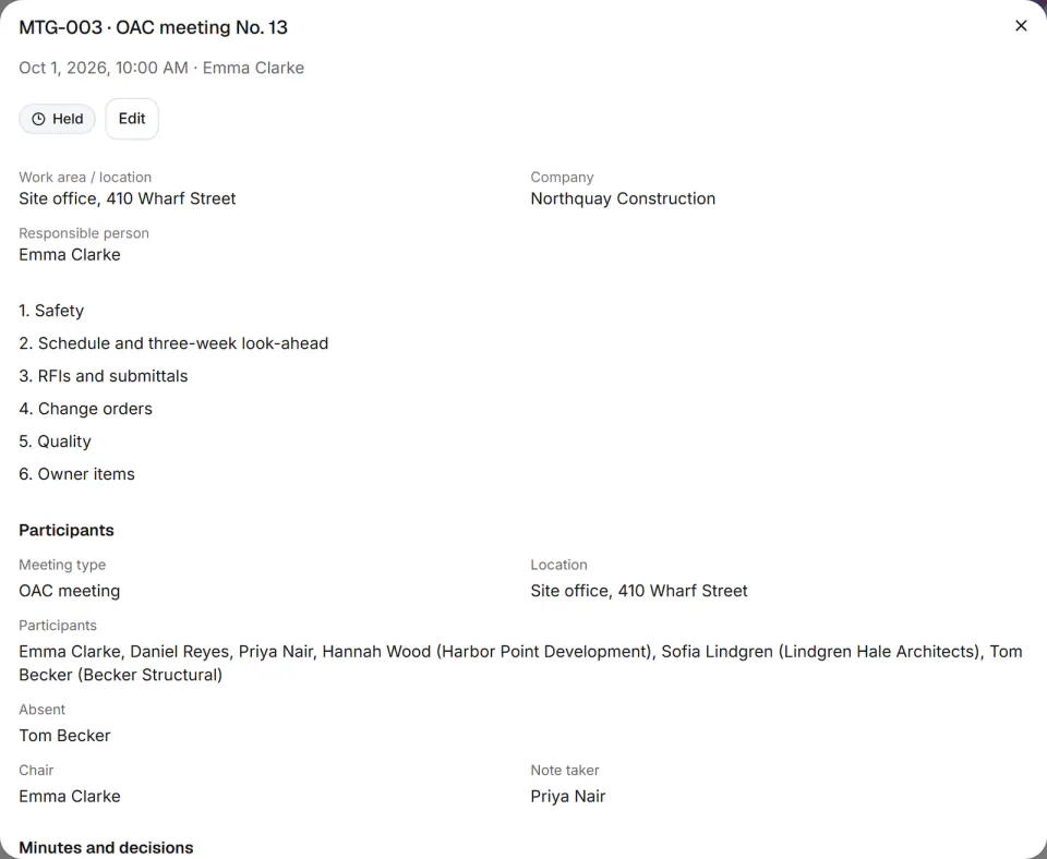 Screenshot from Fidrel: Whoever’s responsible gets notified