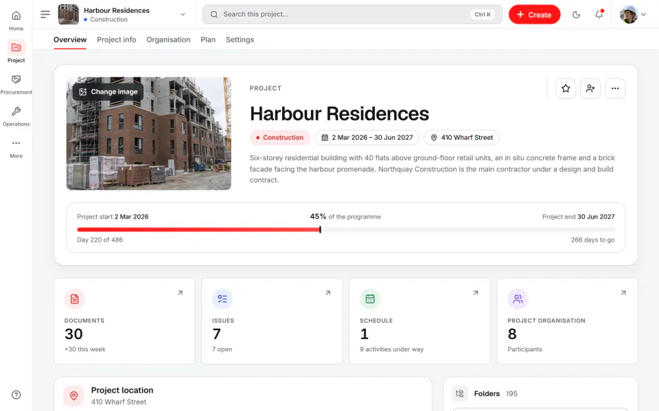 Screenshot from Fidrel: Project overview