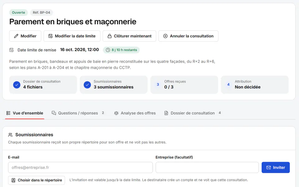 Capture d’écran de Fidrel : Consultation externe