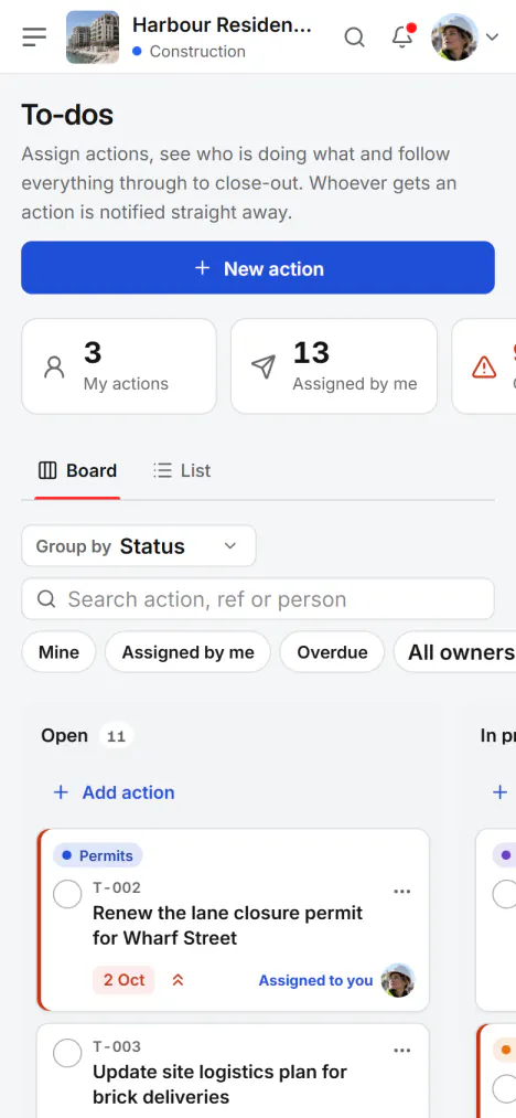 Screenshot from Fidrel: Your actions on your phone