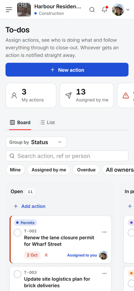 Screenshot from Fidrel: Your actions on your phone
